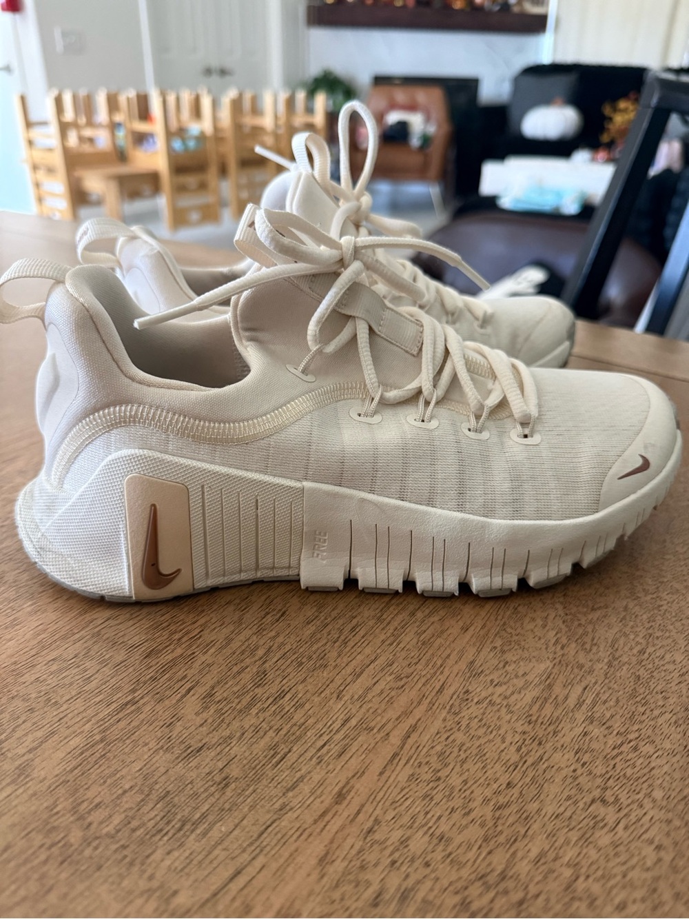 Nike Women’s Athletic Sneakers - Cream with Tan Accents